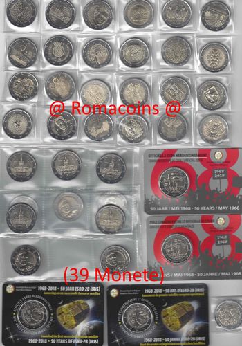 Complete Set 2 Euro Commemorative Coins 2018 39 Coins