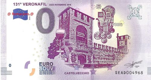 Touristische Banknote 0 Euro Souvenir Veronafil 131