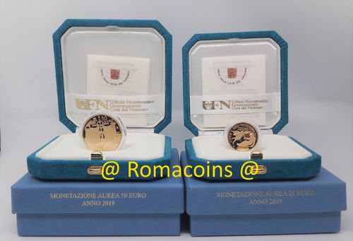 Vatican 20 + 50 Euro 2019 Gold Coins Proof