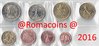 Serie Completa Italia 2016 8 Monedas Euros Unc
