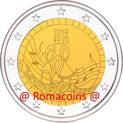 2 Euro Commemorative Coin Estonia 2019 Song Festival
