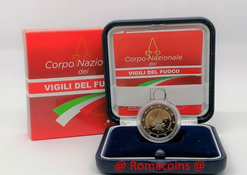 2 Euro Coin Italy 2020 Firemen Proof