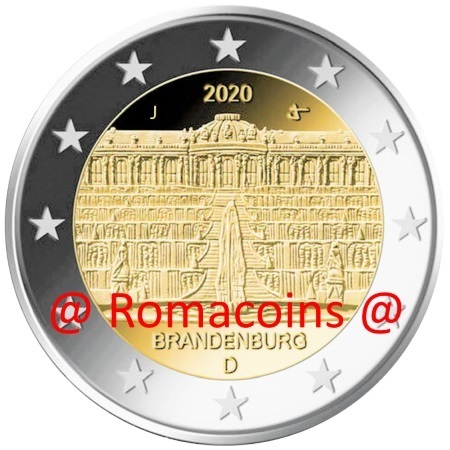 2 Euro Commemorative Coin Germany 2020 Brandenburg Unc
