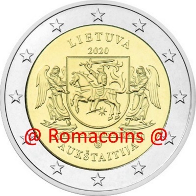2 Euro Sondermünze Litauen 2020 Aukštaitija