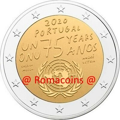 2 Euro Commemorative Coin Portugal 2020 75 Years Onu