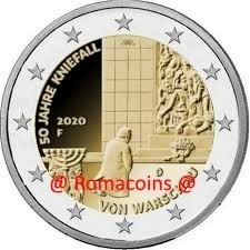 2 Euro Commemorative Coin Germany 2020 Kniefall Mint F