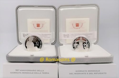 5 + 10 Euro Vatican 2020 Silver Coins Proof