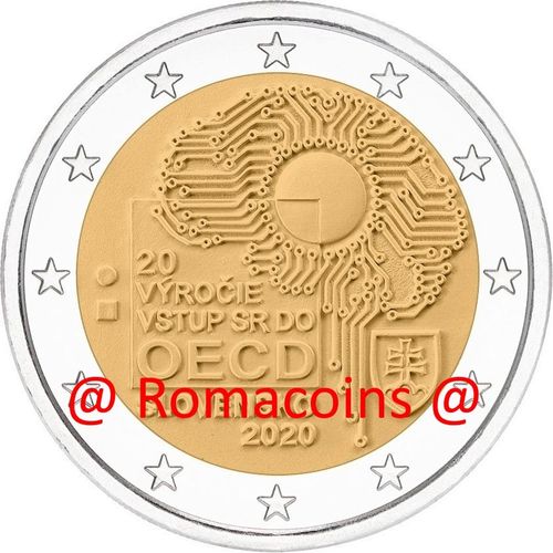 2 Euro Commemorative Coin Slovakia 2020 Economical Progress