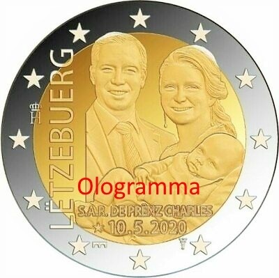 2 Euro Sondermünze Luxemburg 2020 Prinz Charles Hologramm