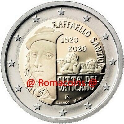 2 Euros Conmemorativos Vaticano 2020 Raffaello sin cartera