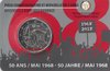 Coincard Belgien 2018 2 Euro Mai 1968 Zufällig Sprache
