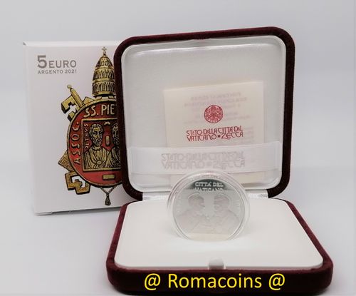 5 Euro Vatican 2021 Silver Assoc. St. Peter and Paul Proof