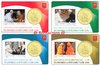 4 Vatican Coincard 50 cents Year 2021 Pope Francis Meetings