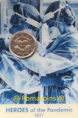 Coincard 2 Euro Coin Malta 2021 Heroes of the Pandemic