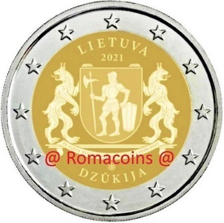 2 Euros Commémorative Lituanie 2021 Dzukija