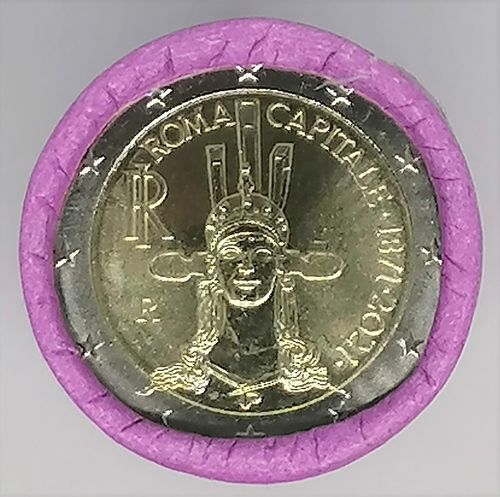 Roll Coins Italy 2 Euro Comemorative 2021 Rome