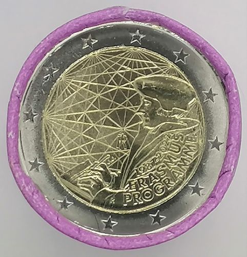 Roll Coins Italy 2 Euro Comemorative 2022 Erasmus