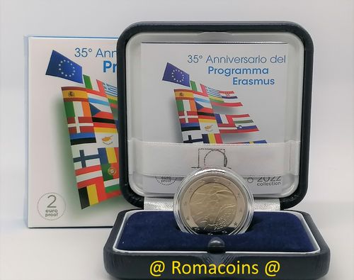 2 Euro Commemorative Coin Italy 2022 Erasmus Proof