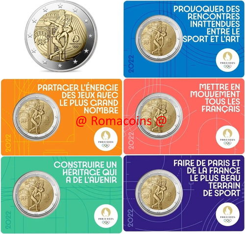 5 Coincard Frankreich 2022 Olympische Spiele Paris 2024 St.