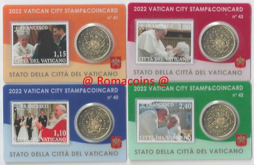 4 Coincard Vaticano 2022 50 Centimos Papa Francisco Encuentros