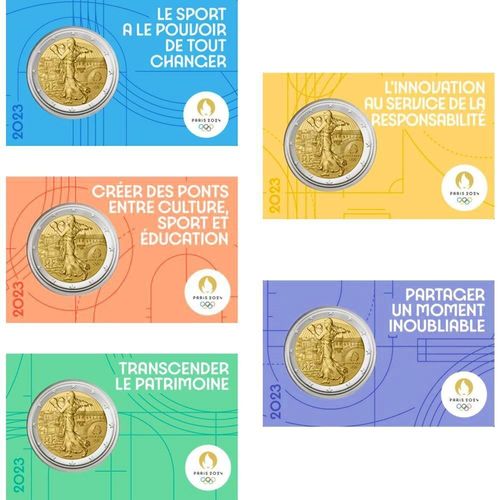 5 Coincard Frankreich 2023 Olympische Spiele Paris 2024 St.