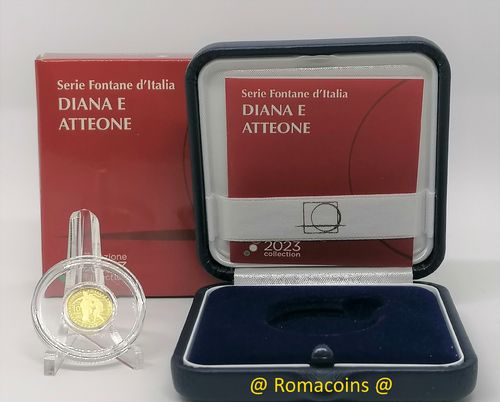 10 Euro Italia 2023 Fontana di Diana e Atteone Oro Proof Fs