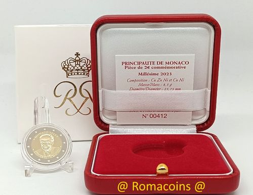 2 Euro Gedenkmünze Monaco 2023 Prinz Ranieri III PP