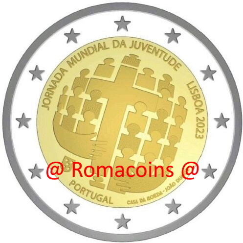 2 Euro Commemorative Coin Portugal 2023 World Youth Day