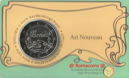 Coincard Belgien 2023 Art Nouveau Holländisch Sprache