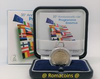 2 EURO COMMEMORATIVE COINS ITALY PROOF