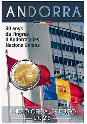 Coincard Andorra 2023 2 Euro Gedenkeintritt in die Onu