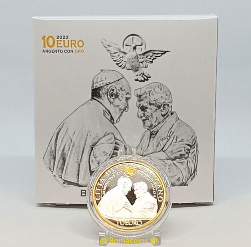 5 Euro Vatikan 2023 Gold und Silber Münze Benedikt XVI