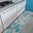 Tappeto Passatoia Salotto Cucina Bagno Lavabile Antiscivolo Moderno Geometrico Azzurro - MOD5007