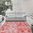 Tappeto Passatoia Salotto Cucina Bagno Lavabile Antiscivolo Moderno Geometrico Rosso - MOD5008