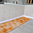 Tappeto Passatoia Salotto Cucina Bagno Lavabile Antiscivolo Moderno Geometrico Arancio - MOD5014