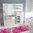 Tappeto Salotto Cucina Bagno Lavabile Antiscivolo Moderno Geometrico Astratto Rosa - MOD5029