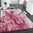 Tappeto Salotto Cucina Bagno Lavabile Antiscivolo Moderno Geometrico Astratto Rosa - MOD5040