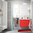 Tappeto Salotto Cucina Bagno Lavabile Antiscivolo Moderno Geometrico Triangolo Rosso - MOD5045