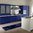 Tappeto Passatoia  Salotto Cucina Bagno Lavabile Antiscivolo Moderno Sfumato Blu- MOD5110