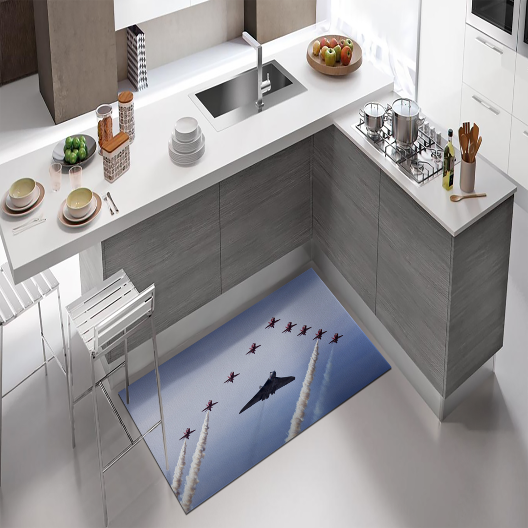 Tappeto Passatoia Salotto Cucina Bagno Lavabile Antiscivolo Stampa Digitale Aerei - AER0039