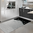 Tappeto Passatoia Salotto Cucina Bagno Lavabile Fiore Stilizzato Bianco Nero - FLO0088