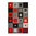 COLOR - Tappeto Moderno Parure Scendiletto Geometrico Elegante Quadri Roso Nero - 4096 Black Red