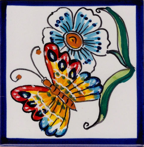 Piastrelle Ceramica - Piastrella Farfalla 05