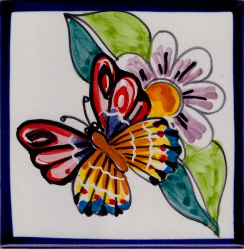 Piastrelle Ceramica - Piastrella Farfalla 07