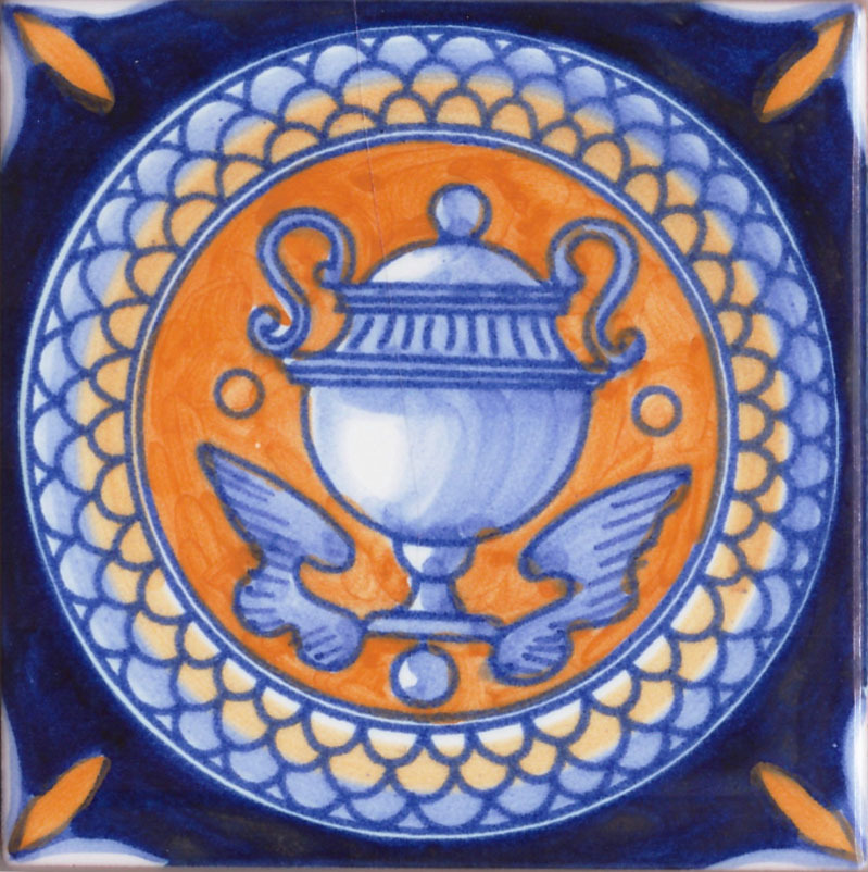 10x10 Piastrella Vietrese Antica Mod. R10 - Ceramiche di Vietri