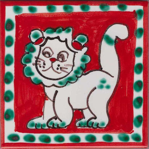 Mattonella in ceramica decorata Animaletti 17