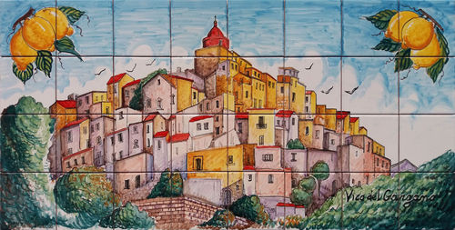 Pannello Mosaico in Ceramica Vico del Gargano 80x40 cm