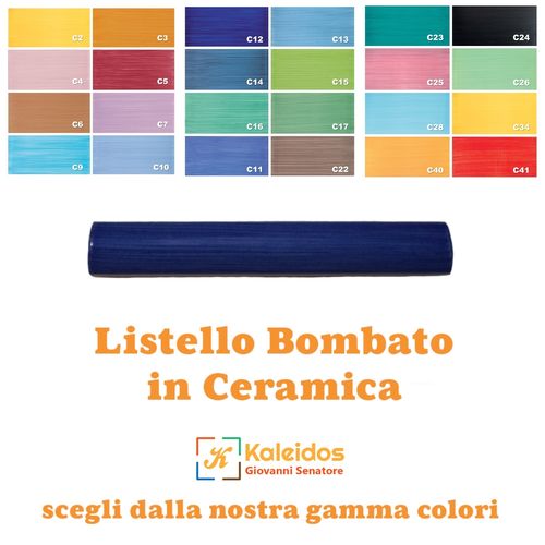 Listello Bombato 3x20 cm - Pennellata Vietri
