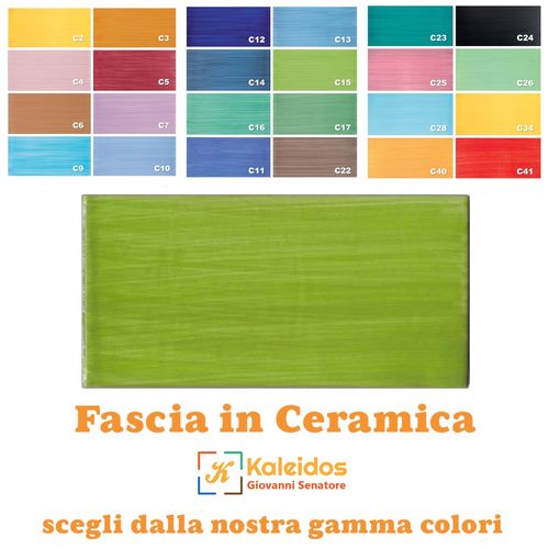 Listello Liscio Fascia 10x20 cm - Pennellata Vietri