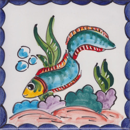 Mattonella in Ceramica - Piastrella Pesce 42